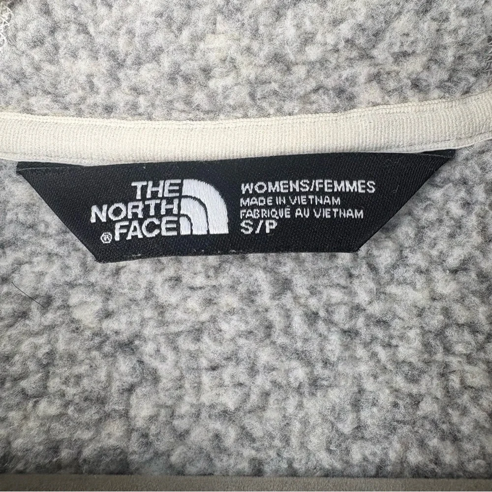 The North Face Women’s Small Light Gray Fleece Hooded Jacket / Zip Up Hoodie - Picture 5 of 10